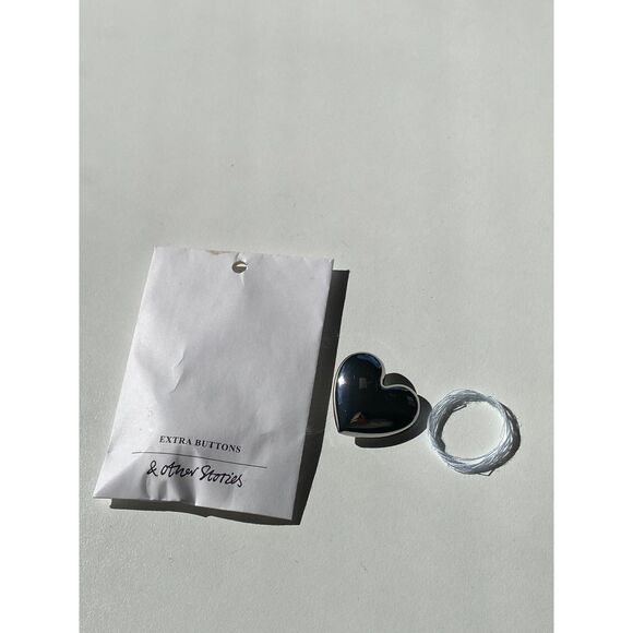 & Other Stories Accessories - NEW & Other Stories Sliver Heart Button and Thread from original sweater